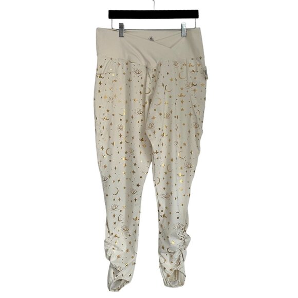 Disney Aladdin Jasmine Stirrup Beige Gold Leggings Size XL - Picture 1 of 9